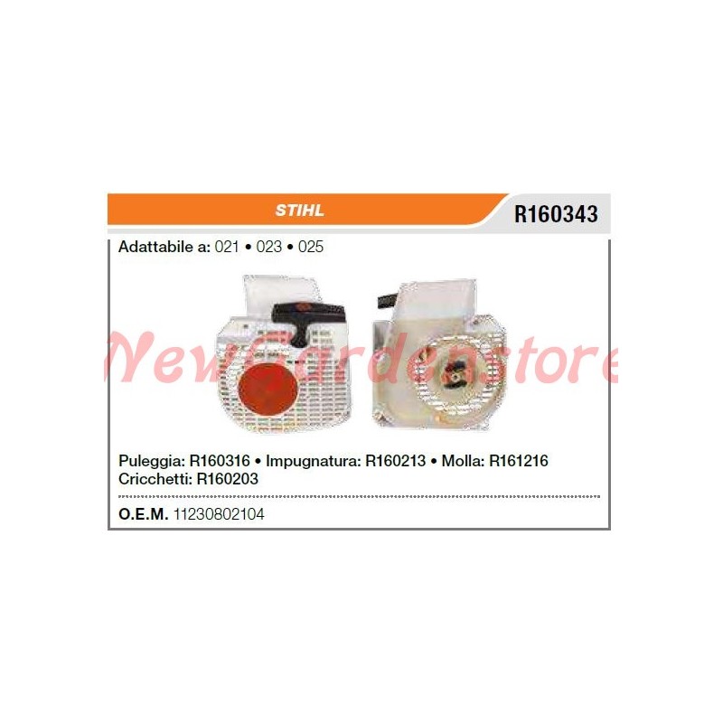 STIHL démarreur de tronçonneuse 021 023 025 R160343