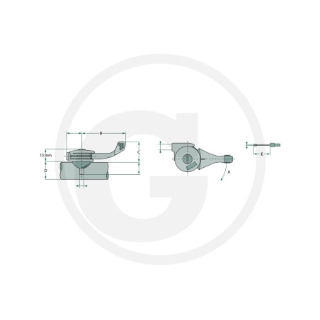 Adjusting lever for MAGURA UNIVERSAL control cable 27270411