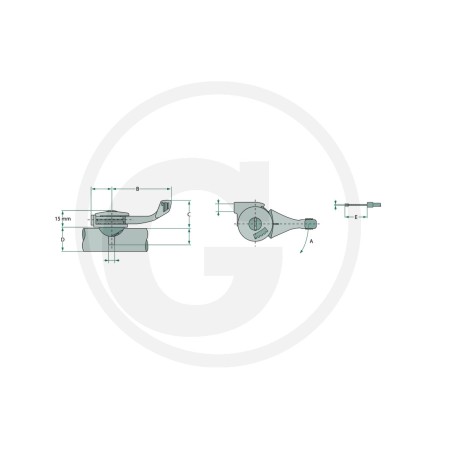 Adjusting lever for MAGURA UNIVERSAL control cable 27270412