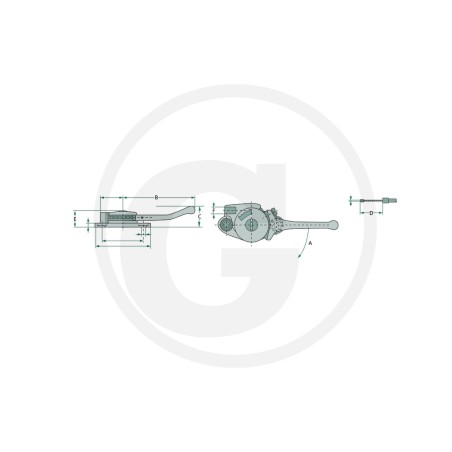 Adjusting lever for MAGURA UNIVERSAL control cable 27270413