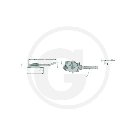 Adjusting lever for control cable MAGURA UNIVERSAL 27270415