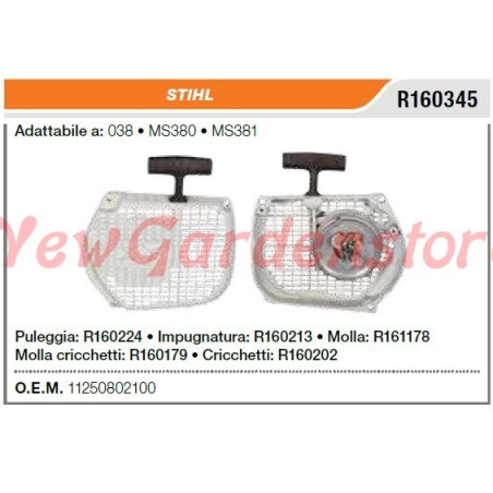 Arrancador de motosierra STIHL 038 MS380 381 R160345 | Newgardenstore.eu