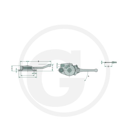 Adjusting lever for MAGURA UNIVERSAL control cable 27270416