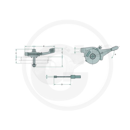 Levier de réglage pour le câble de commande MAGURA UNIVERSAL 27270425