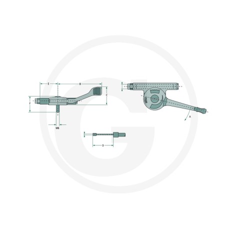 Adjusting lever for MAGURA UNIVERSAL control cable 27270431