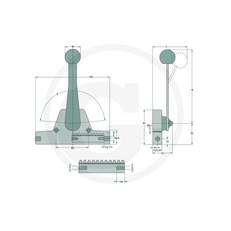 Palanca de ajuste para cable de mando MAGURA UNIVERSAL 27270439