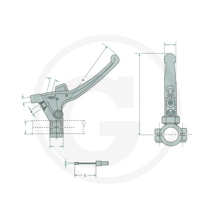 Verstellhebel für MAGURA UNIVERSAL Steuerkabel 27270443