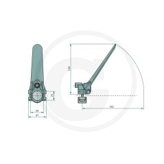 Adjusting lever for MAGURA UNIVERSAL control cable 27270603