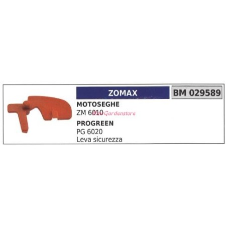 Levier de sécurité de l'accélérateur ZOMAX tronçonneuse ZM 6010 029589 | Newgardenstore.eu