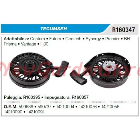 Démarreur TECUMSEH tracteur de pelouse tondeuse centura futura R160347 | Newgardenstore.eu