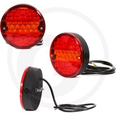 12 / 24 V LED rear light left and right with 3 functions