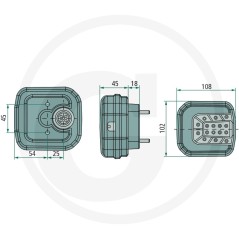 Feu stop à LED gauche / droite | Newgardenstore.eu