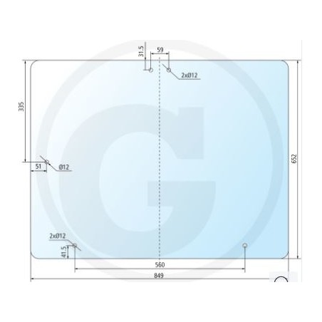 NEWGARDENSTORE rear window for agricultural tractor 743XL 745XL 844XL 845XL 650883646 | Newgardenstore.eu