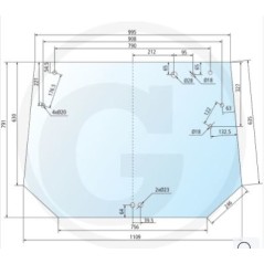 NEWGARDENSTORE Heckscheibe für Ackerschlepper Landwirt 409 410 411 412 650886506