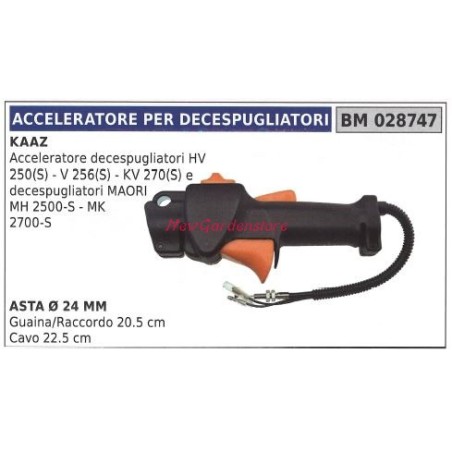 KAAZ brushcutter accelerator handle HV 250(S) V 256(S) 028747 | Newgardenstore.eu