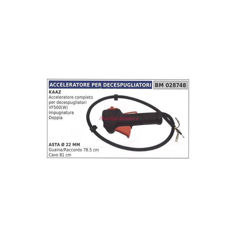 KAAZ brushcutter VF500(W) accelerator handle 028748