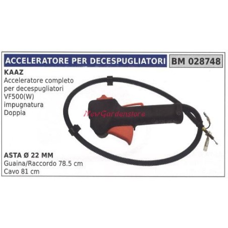 KAAZ débroussailleuse VF500(W) poignée accélératrice 028748 | Newgardenstore.eu