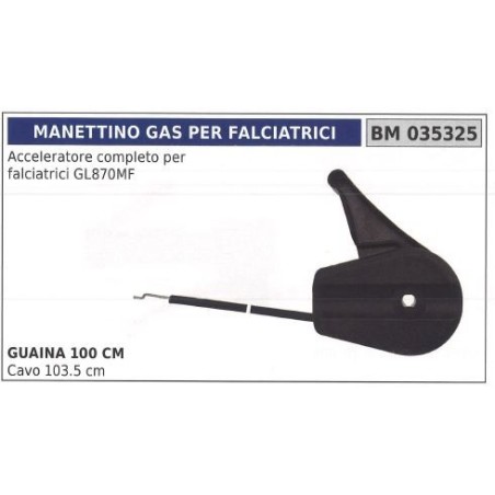 Manettino acceleratore NEW GARDEN STORE falciatrice GL870MF 035325 | Newgardenstore.eu