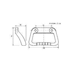 Black nylon grab handle for agricultural tractor door