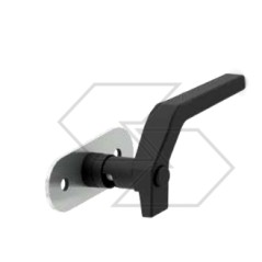 Right-side window closing handle for agricultural tractor door