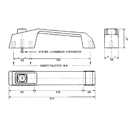 Universalgriff mit Druckknopfschlüssel mit Dichtung für Ackerschlepper