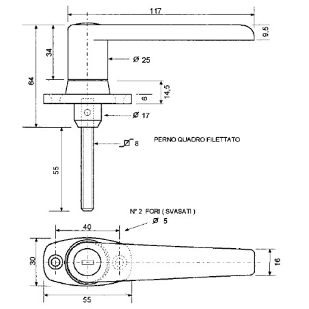 Cerradura universal con llave lado derecho e izquierdo para tractor agrícola