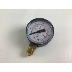 Tubular spring pressure gauge displaying bar 0 / 6 G1/4 thread | Newgardenstore.eu