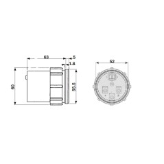 Manómetro eléctrico presión aceite motor 12V presión bar 0-24 NEWGARDENSTORE | Newgardenstore.eu