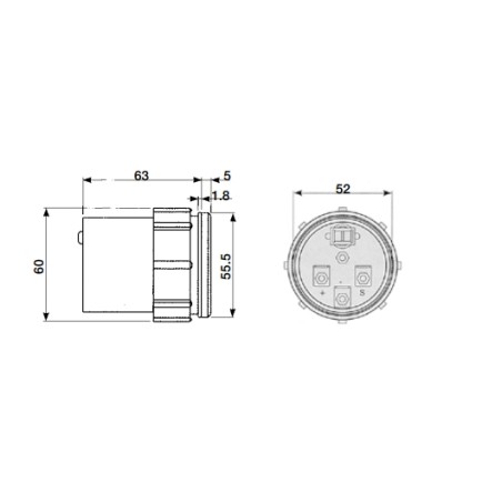 Manómetro eléctrico presión aceite motor 12V presión bar 0-24 NEWGARDENSTORE