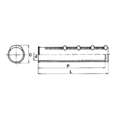 Fluted cylindrical knob for farm tractor code A02315