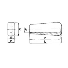 Kleiner flacher Knopf für Ackerschlepper, Code A02301