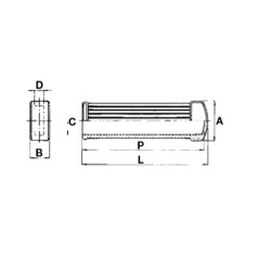 Bouton plat nervuré pour tracteur agricole code A00450 | Newgardenstore.eu