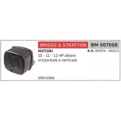 Silenciador B&S cortacésped 10 11 12 CV 007098 | Newgardenstore.eu