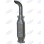 Muffler with small curved extension diameter 40mm L1025mm for agricultural tractor