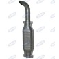 Muffler with small curved extension tube 60 mm diameter L1140mm for agricultural tractor