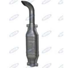 Muffler with small curved extension, 70 mm diameter L1140 mm for agricultural tractor