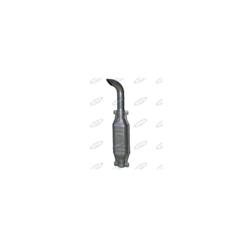 Muffler with small curved extension, 70 mm diameter L1140 mm for agricultural tractor