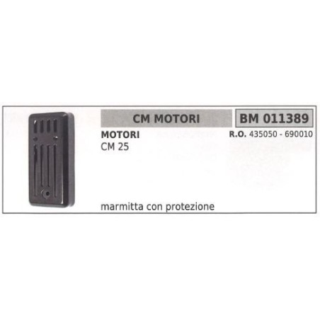 CM MOTORI Schalldämpfer mit Schutz CM 25 Motorpumpe 011389 | Newgardenstore.eu