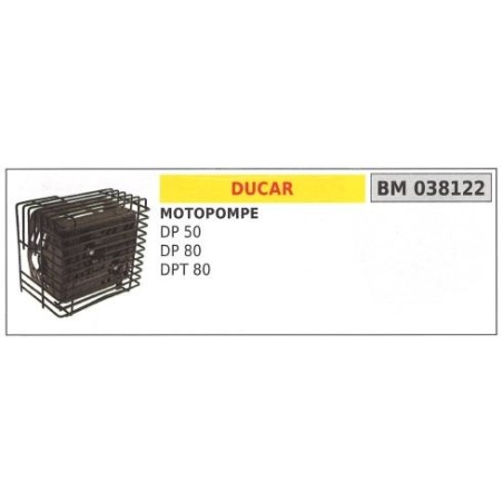 DUCAR muffler DP 50 80 DPT 80 motor pump 038122 | Newgardenstore.eu