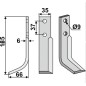 Hoe corner blade rotary cultivator tiller 350-206 350-205 NIBBI BRUNO