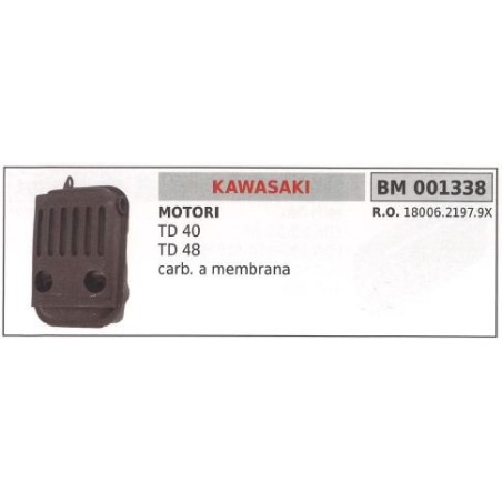 KAWASAKI silencieux débroussailleuse TD 40 48 001338 | Newgardenstore.eu