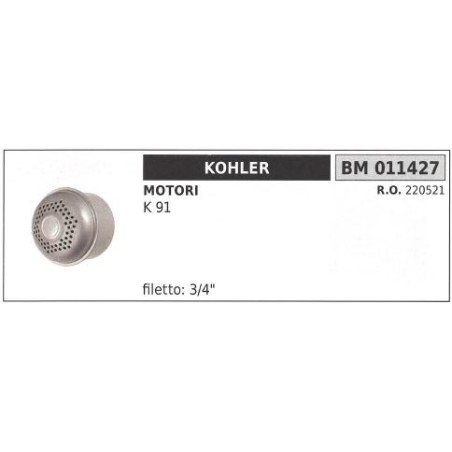 Marmitta KOHLER motozappa K 91 011427 | Newgardenstore.eu