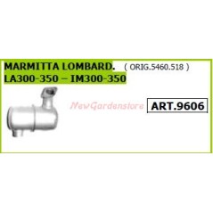 LOMBARDINI muffler for walking tractor rotary cultivator LA300 350 IM300 350 9606 | Newgardenstore.eu