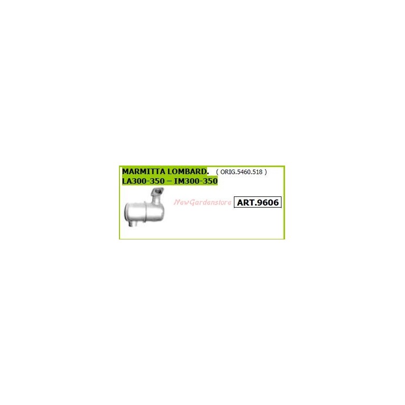 Silenciador LOMBARDINI para motocultor LA300 350 IM300 350 9606