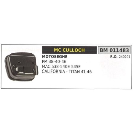 Muffler MC CULLOCH brushcutter PM 38 40 46 011483 | Newgardenstore.eu