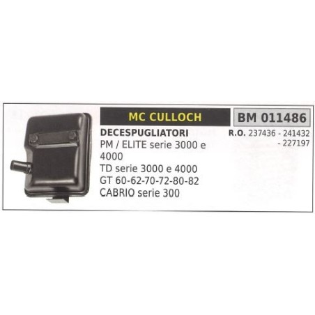 Silenciador MC CULLOCH desbrozadora PM ELITE 3000 SERIE 4000 011486 | Newgardenstore.eu