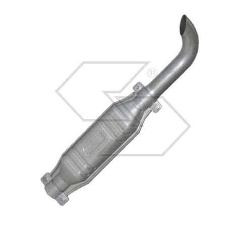 Mini silenciador de tubo curvado pequeño para tractor agrícola código A10809 | Newgardenstore.eu