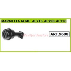 Exhaust muffler for ACME AL215 290 330 9688 walking tractor rotary cultivator | Newgardenstore.eu