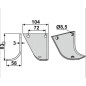 Cutter blade hoe motor cultivator rotary tiller 350-170 350-171 dx sx HAKO