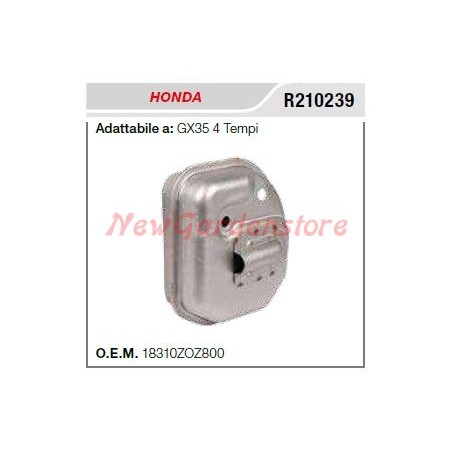 Marmitta silenziatore HONDA decespugliatore GX35 4 TEMPI R210239 | Newgardenstore.eu